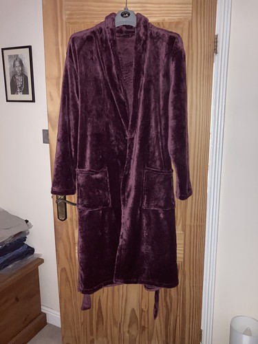 Men fleece dressing gown - fleece,