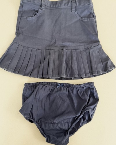 Gap girls navy pleated cotton - girls,