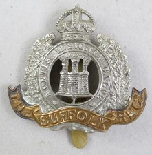 Military Cap Badge The Suffolk Regiment British Army Infantry