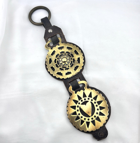 Brass horse medallion antique - brass,