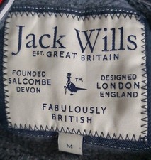 Jack Wills Unisex Navy Blue Hoodie Size Medium Good Con Preloved 24' Pit To Pit
