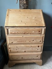 Vintage Antique Pine Bureau Writing Desk / Chest of Drawers - comes with handles