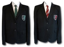 Girls Black Polyester Tailored