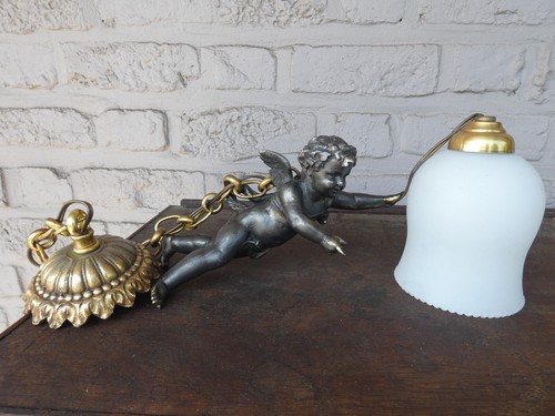 Antique french bronze putti - french,