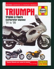 Triumph Triples & Fours (91-99) Haynes Manual Tiger Sprint Trophy 750-1200 FR96