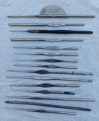 Antique crochet hooks - ., vicars