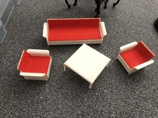 pippa Palitoy Doll Settee 2 X Chairs Amd Coffee Table