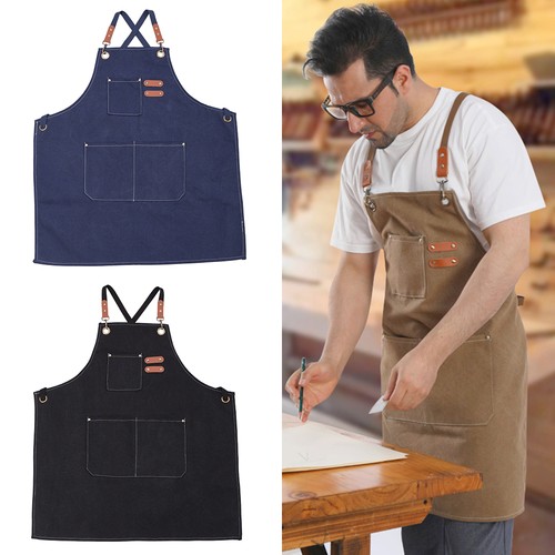 Waxed canvas work apron unisex - work,