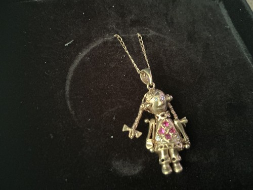 Rag doll necklace 9ct - rag,