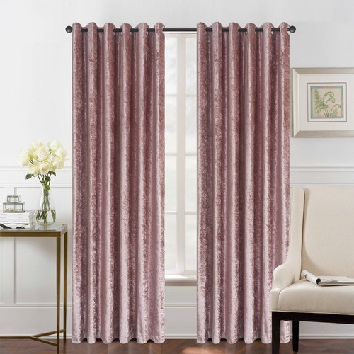 Luxury crushed velvet curtains - crushed,