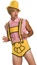 Mens Bruno Lederhosen Yellow Fancy Dress Costume Bruno Costume Lederhosen