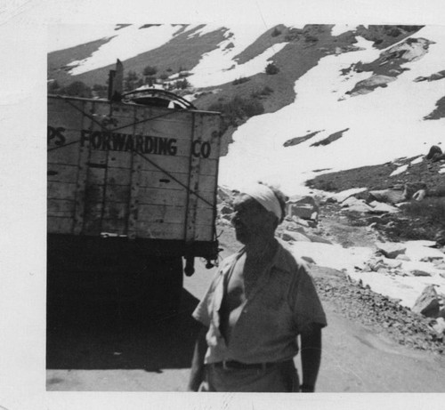 1950s snow covered mountain - covered,