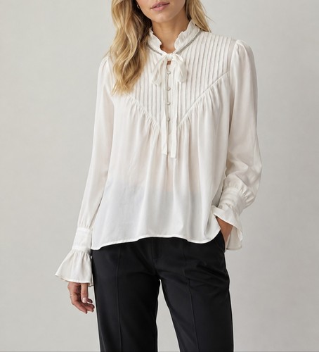 High quality white ruffle - high,