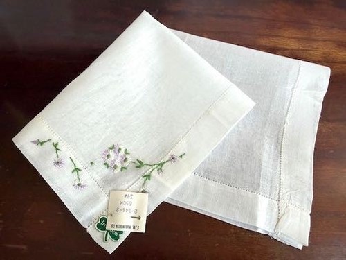 Vintage hanky 1950s floral - vintage,