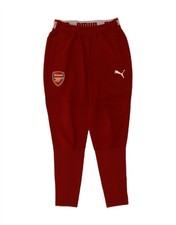 PUMA Boys Arsenal Graphic Tracksuit Trousers 9-10 Years Red Polyester BI06