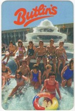 Playing Cards Single Card Old Vintage BUTLINS Holidays Advertising POOL CHILDREN