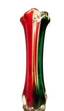 Murano Red Green Cased Clear