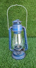Vintage Dietz Junior No 20 Blue Hurricane Lamp  / Storm Lantern / Paraffin Lamp 