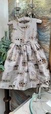 Rachel Riley Girls Silver Party Dress With Crowns