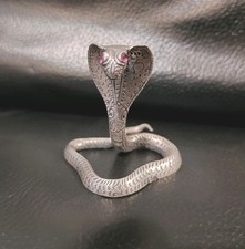 Indian Silver Cobra Ruby Inset