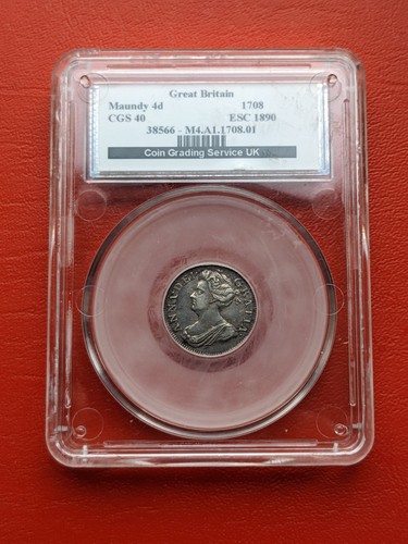 1708 queen anne silver maundy - 1708,