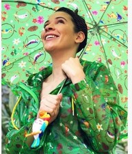 DISNEY ~ ENCHANTED TIKI ROOM Raincoat Jacket Women ~M~ New Without Tags