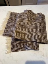 Brown & tan herring bone scarf