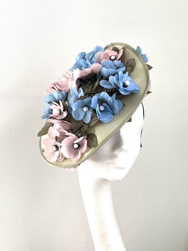 Blue pink lime green flower