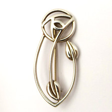 Sterling silver brooch simple