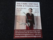 Saltaire Vintage Home & Fashion Fair Advertising Card - 104701
