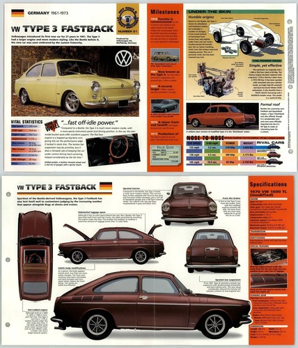 Type fastback 1961 73 - vw,