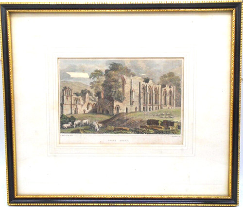 Antique copper plate etching - antique, "