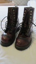 Burgundy Grinders Boots UK 7