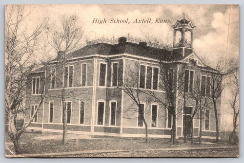 Postcard high school axtell - high,