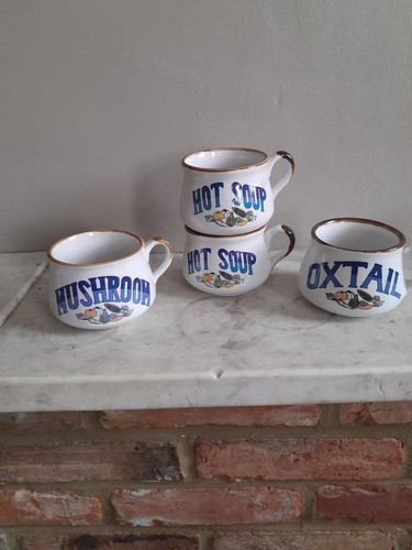Vintage soup mugs - mugs, cups