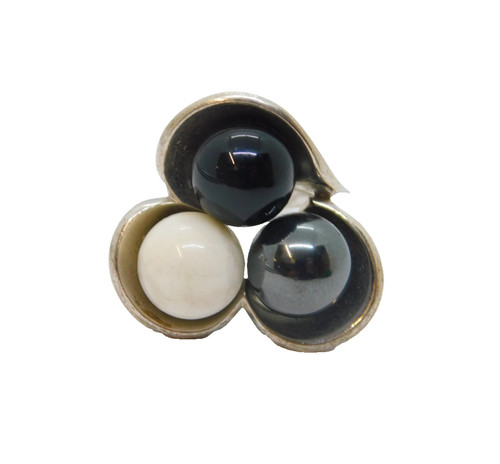 Sterling silver white black - sterling,