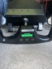 Logitech Flight Yoke System with Throttle Quadrant No Boxes Tested Working.