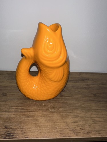 Orange fish gluggle jug - orange,