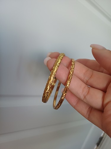 Indian gold plated bangles - gold,