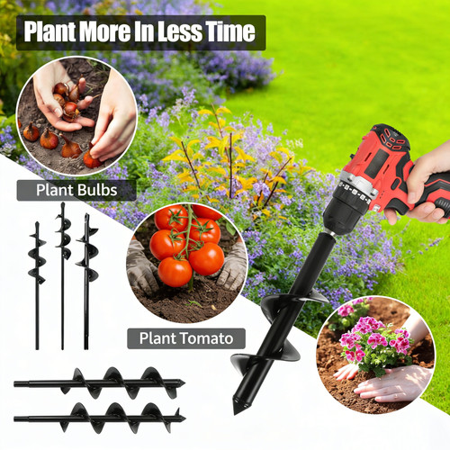 Auger spiral drill - drill, garden