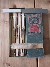 6 X Taylor’s Witness Butter Knives 23.3cm Faux Bone Handles Round Vintage Set