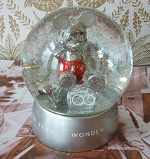 Disney Mickey Mouse 100 Years Of Wonder 100 Anniversary Globe Silver Walt Disney