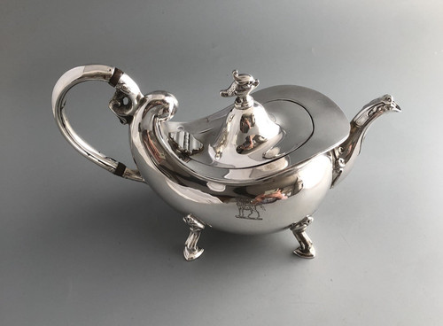 Victorian silver teapot horace - teapot,