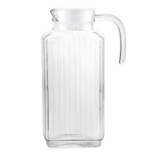 Glass Pitcher with Plastic Lid