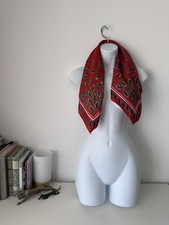 Italian Red Paisley Scarf