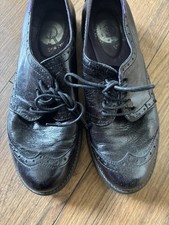 Red Or Dead Shoes Size 38 UK Black Leather In Good Condition