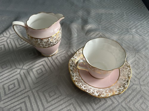 Vintage clare bone china - china, pink