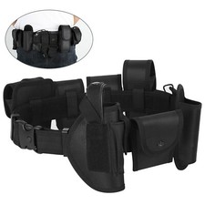 10-in-1 Mens Security Guard Equipment Duty Utility Belt Belly Band Black