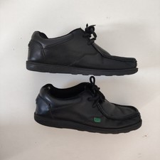 Kickers Fragma shoes UK size 8 EU42 black Leather Upper Lace up casual school