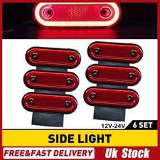 6x Red Side 20 LED Rear Tail